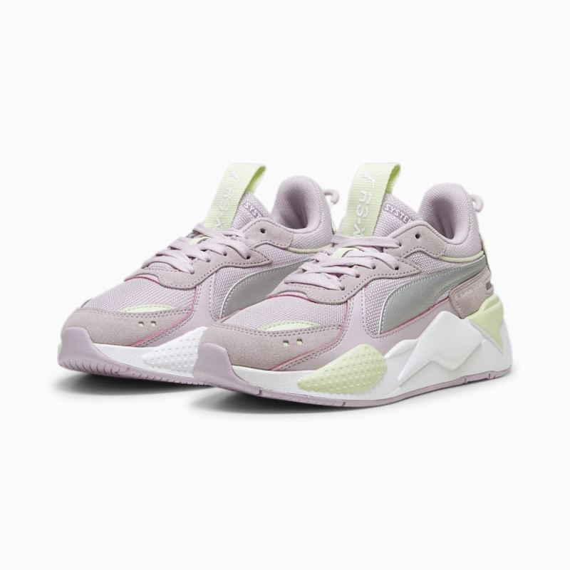 Puma | Girls RS-X Metallic Big Kids Sneakers - Grape Mist-Silver