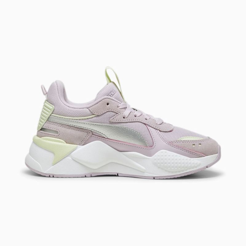 Puma | Girls RS-X Metallic Big Kids Sneakers - Grape Mist-Silver