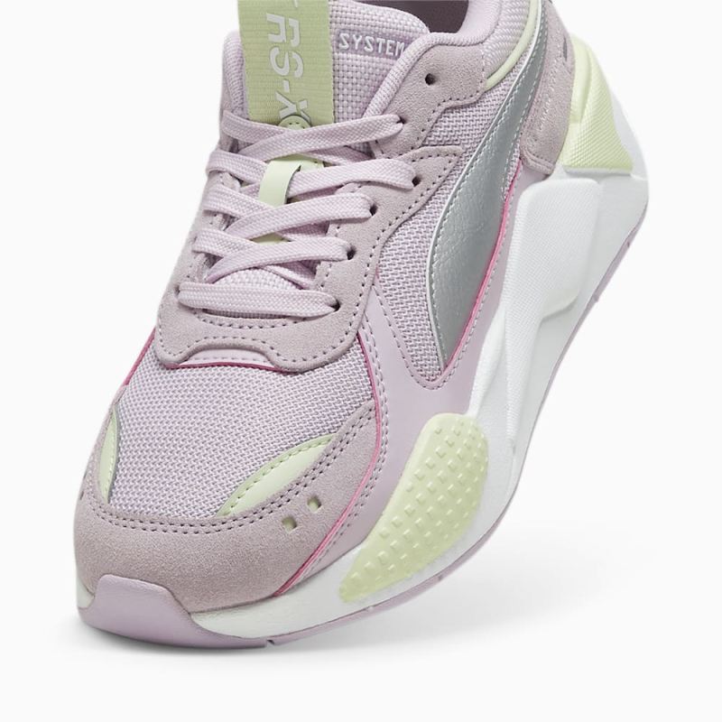 Puma | Girls RS-X Metallic Big Kids Sneakers - Grape Mist-Silver