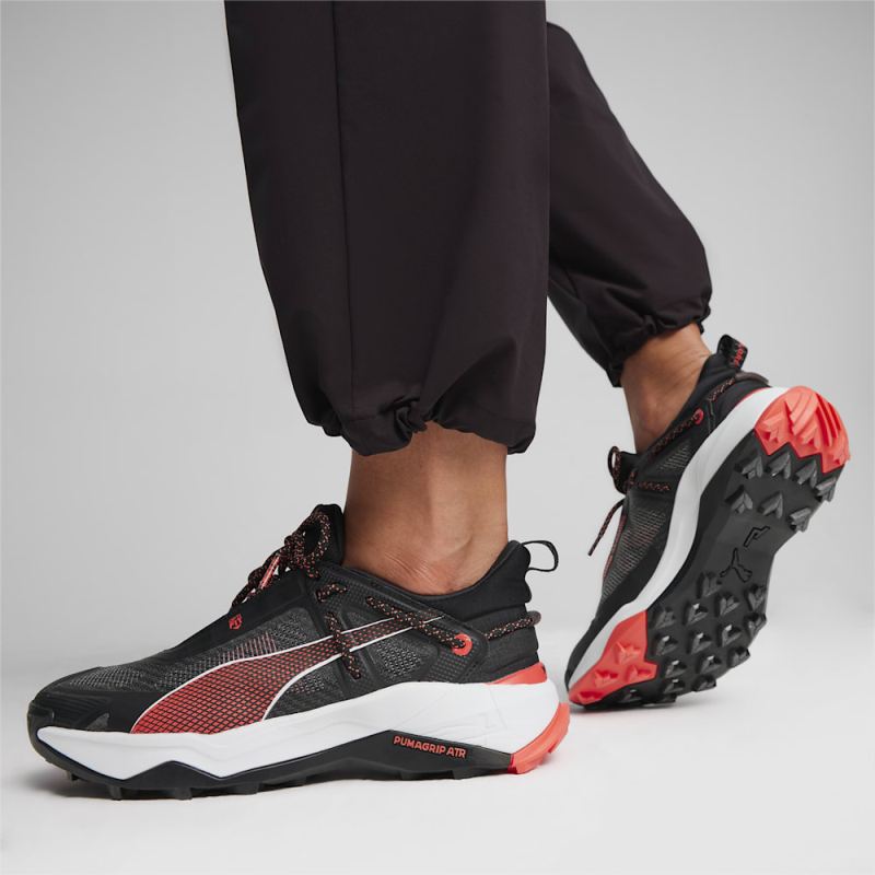 Puma | Women's SEASONS Explore NITRO Hiking Shoes - Black-Active Red-Silver Mist