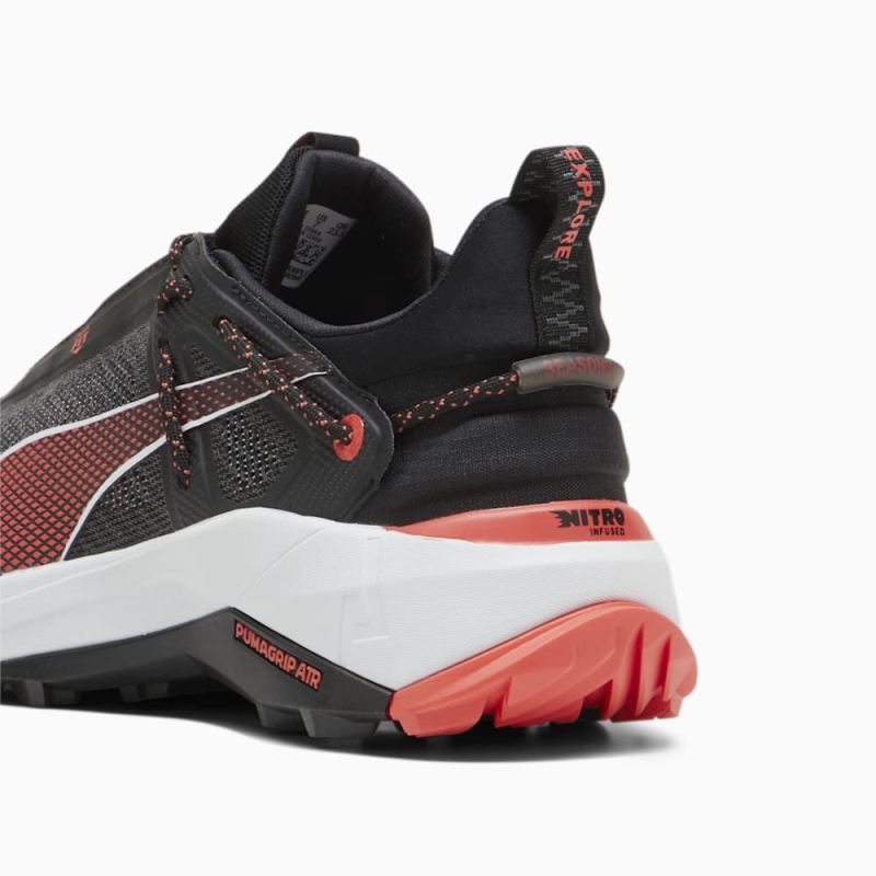 Puma | Women's SEASONS Explore NITRO Hiking Shoes - Black-Active Red-Silver Mist