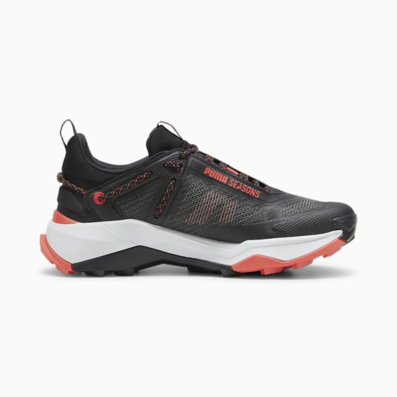 Puma | Women's SEASONS Explore NITRO Hiking Shoes - Black-Active Red-Silver Mist