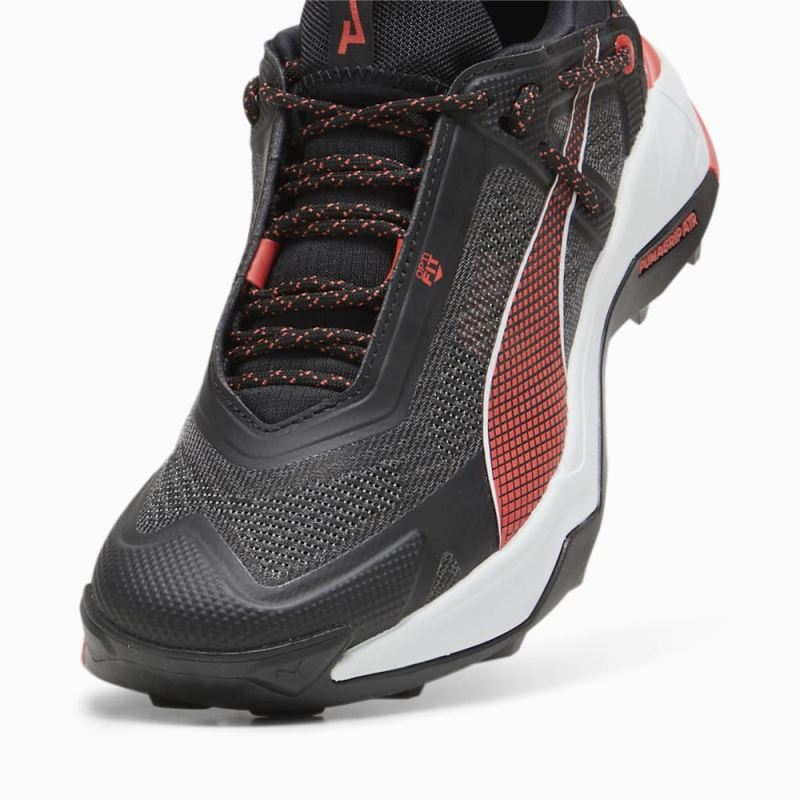 Puma | Women's SEASONS Explore NITRO Hiking Shoes - Black-Active Red-Silver Mist