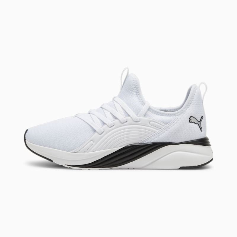 Puma | Women's SOFTRIDE Sophia 2 Emboss Running Shoes - White-Black - Click Image to Close