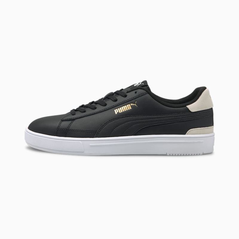 Puma | Men's Serve Pro Sneakers - Black-Black-White-Team Gold