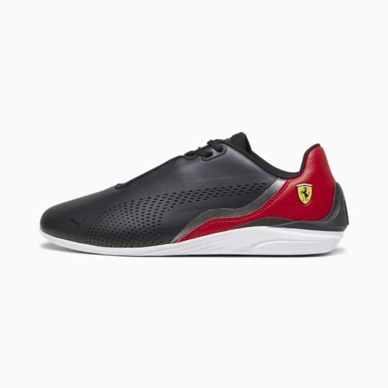 Puma | Men's Scuderia Ferrari Drift Cat Decima Driving Shoes - Black-Rosso Corsa-White - Click Image to Close