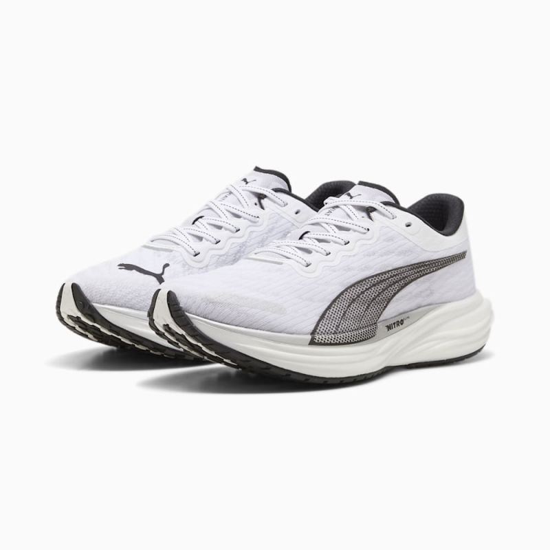 Puma | Men's Deviate NITRO 2 Running Shoes - White-Black-Silver