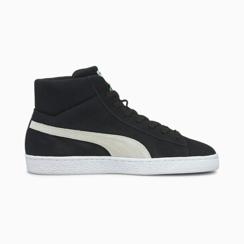 Puma | Men's Suede Mid XXI Sneakers - Black-White-Amazon Green