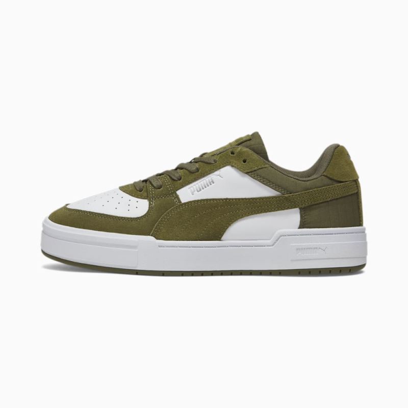 Puma | Men's CA Pro Quilt Sneakers - White-Olive Drab