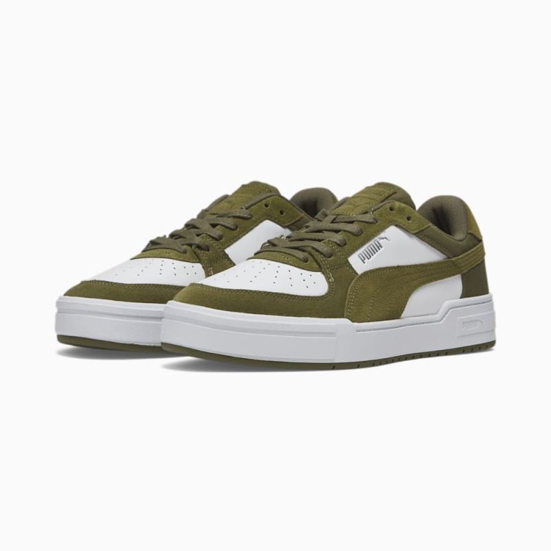 Puma | Men's CA Pro Quilt Sneakers - White-Olive Drab