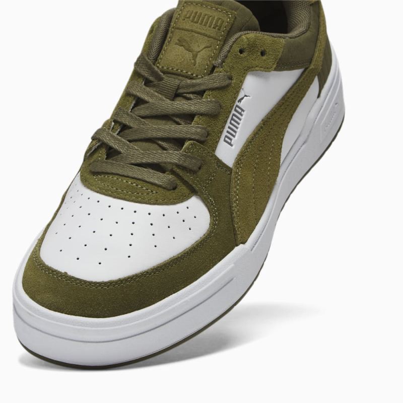 Puma | Men's CA Pro Quilt Sneakers - White-Olive Drab