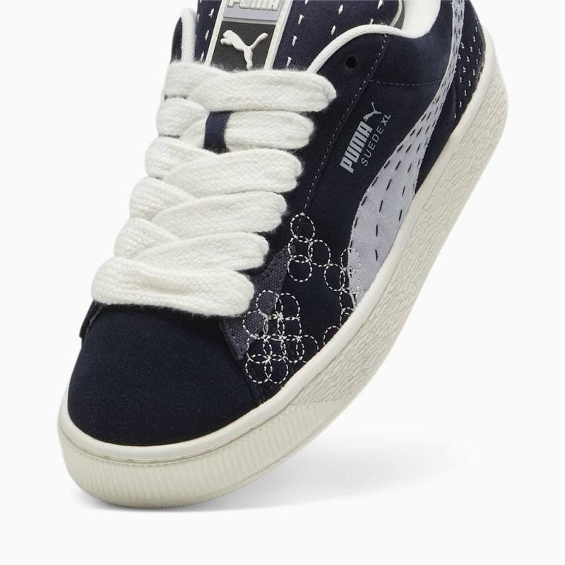 Puma | Women's Suede XL Skate Sneakers - New Navy-Vapor Gray