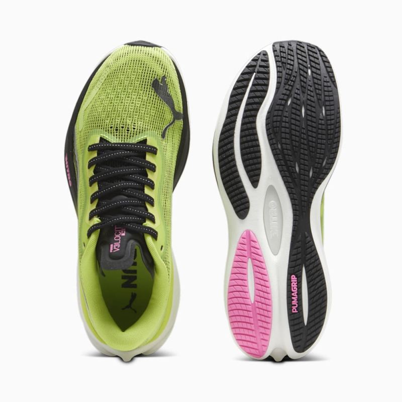 Puma | Women's Velocity NITRO 3 Psychedelic Rush Running Shoes - Lime Pow-Black-Poison Pink