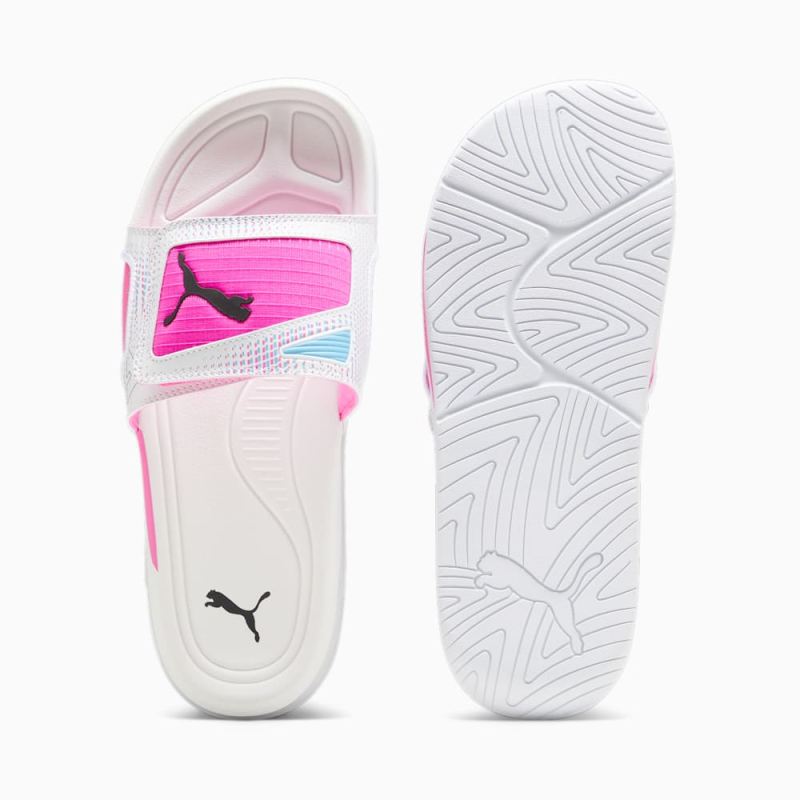 Puma | Men's Dream NITRO Future Ultimate Slides - White-Poison Pink-Black