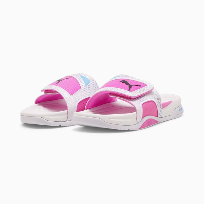 Puma | Men's Dream NITRO Future Ultimate Slides - White-Poison Pink-Black