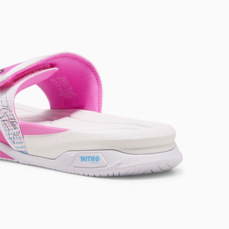 Puma | Men's Dream NITRO Future Ultimate Slides - White-Poison Pink-Black