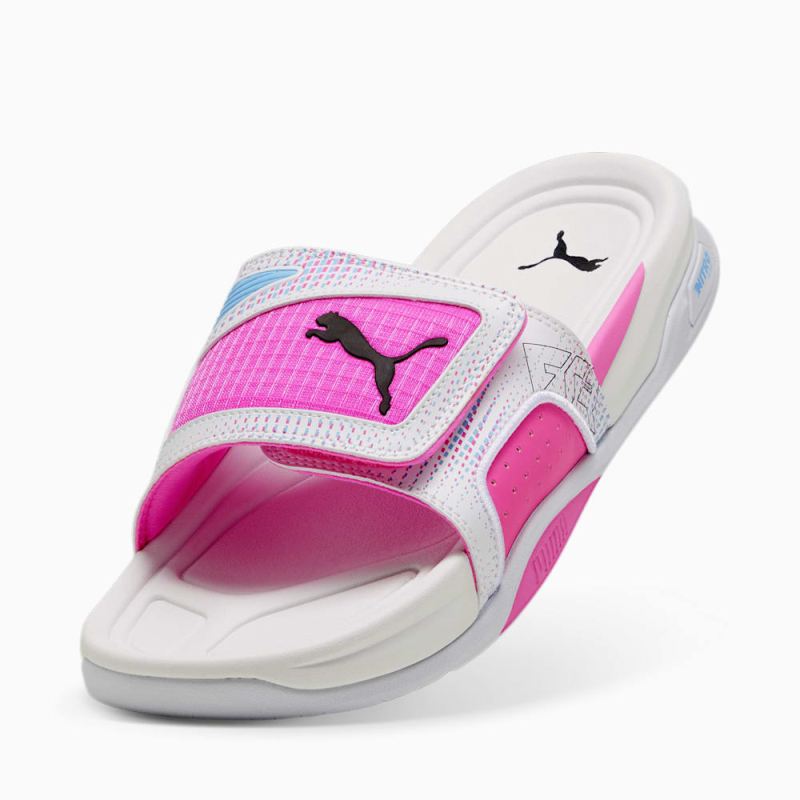 Puma | Men's Dream NITRO Future Ultimate Slides - White-Poison Pink-Black