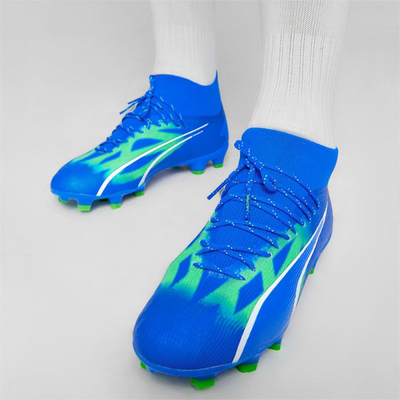 Puma | Men's ULTRA PRO FG/AG Soccer Cleats - Ultra Blue-White-Pro Green