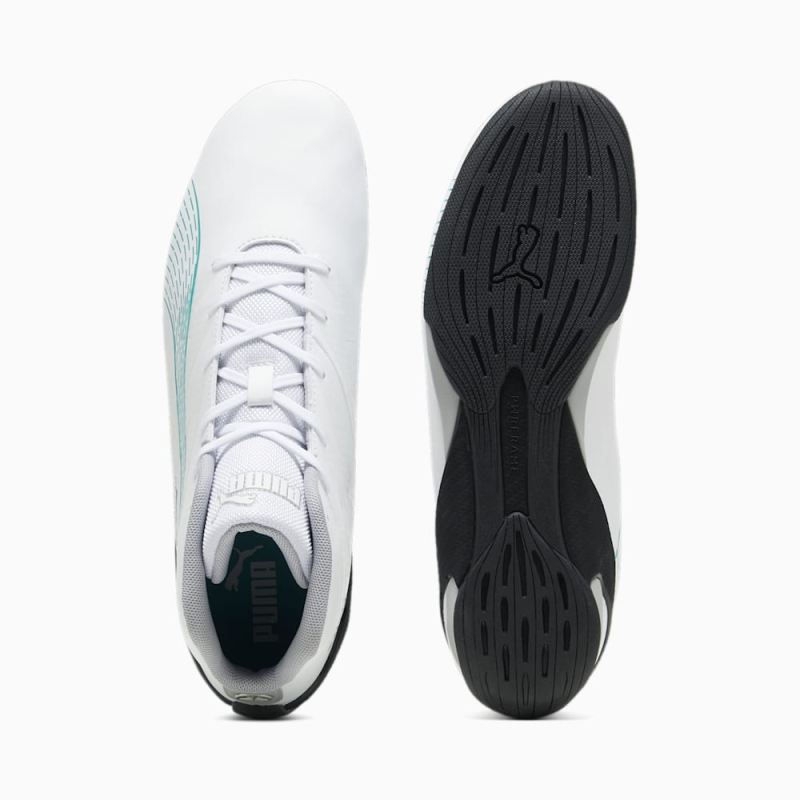 Puma | Men's Mercedes AMG-Petronas F1 Motorsport Carbon Cat Mid Driving Shoes - White-Sheen Green