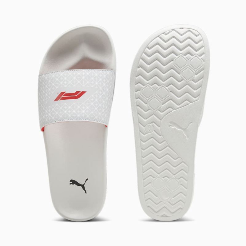 Puma | Men's x F1 Leadcat 2.0 Slides - White-Pop Red - Click Image to Close