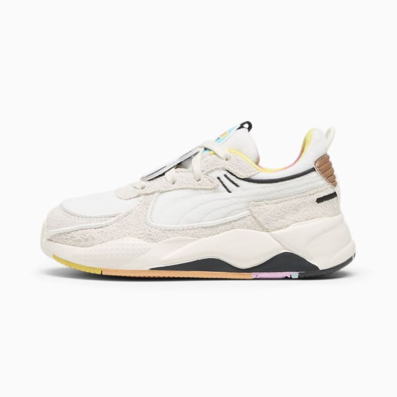 Puma | Girls Puma | Girls x SQUISHMALLOWS RS-X Cam Little Kids Sneakers - Warm White-Alpine Snow-Lemon Meringue