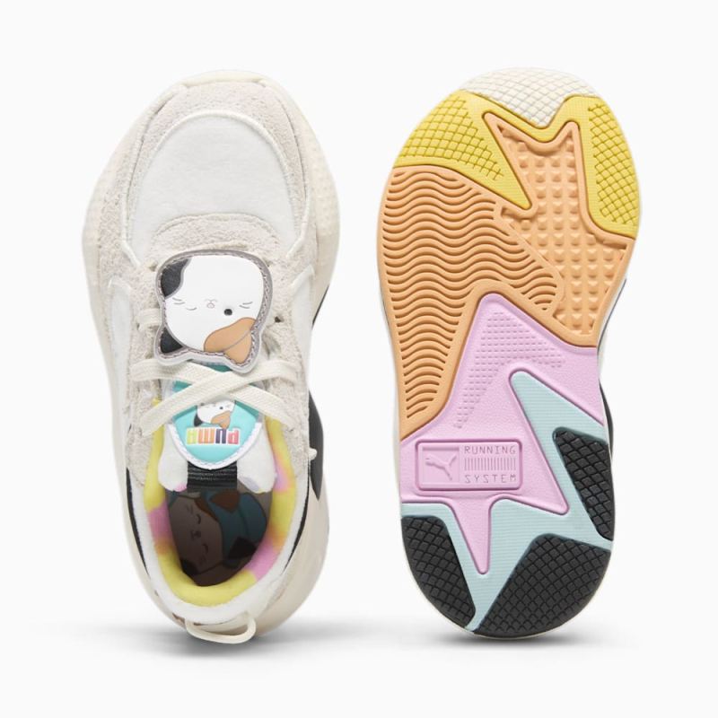 Puma | Girls Puma | Girls x SQUISHMALLOWS RS-X Cam Little Kids Sneakers - Warm White-Alpine Snow-Lemon Meringue