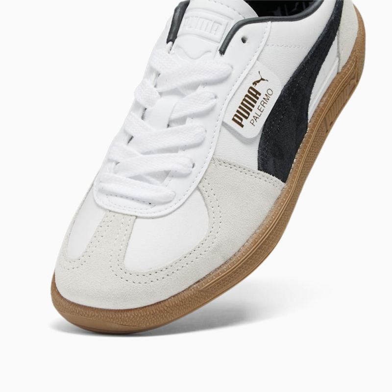 Puma | Women's Palermo Leather Sneakers - White-Vapor Gray-Gum