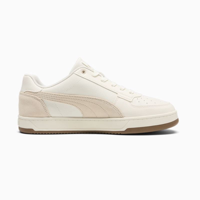 Puma | Men's Caven 2.0 Suede Sneakers - Warm White-Frosted Ivory-Gold