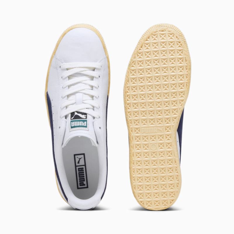 Puma | Men's Clyde Vintage Sneakers - White-Navy