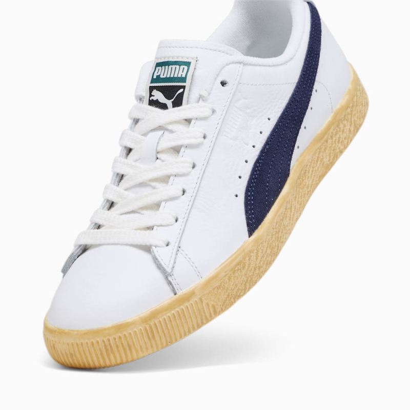 Puma | Men's Clyde Vintage Sneakers - White-Navy