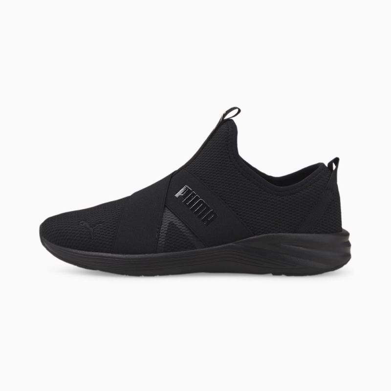 Puma | Women's Better Foam Prowl Slip-On Training Shoes - Black-Black - Click Image to Close