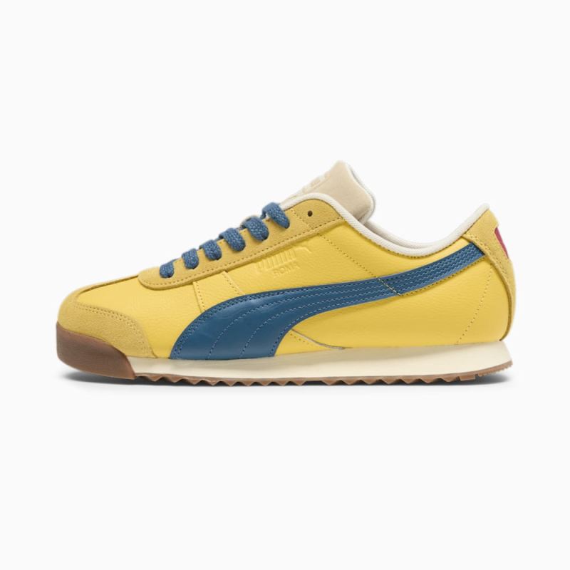 Puma | Men's Roma Underdogs Sneakers - Yellow Sizzle-Ocean Tropic-Alpine Snow - Click Image to Close