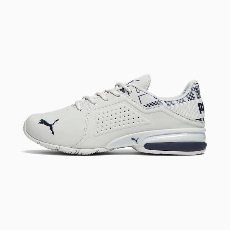 Puma | Men's Viz Runner Repeat Running Sneakers - Glacial Gray-Navy