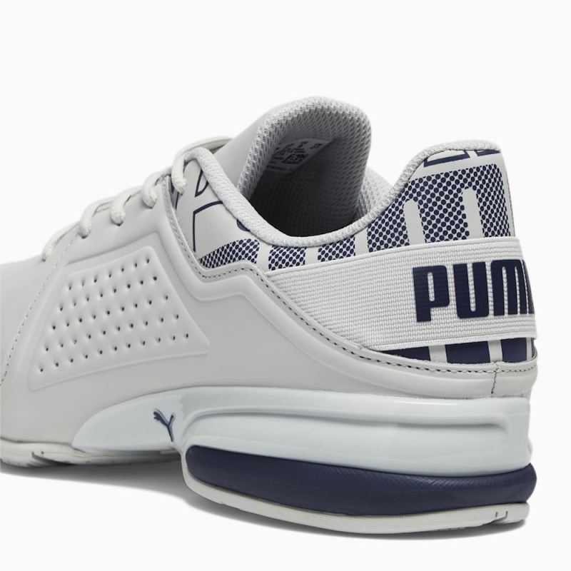 Puma | Men's Viz Runner Repeat Running Sneakers - Glacial Gray-Navy