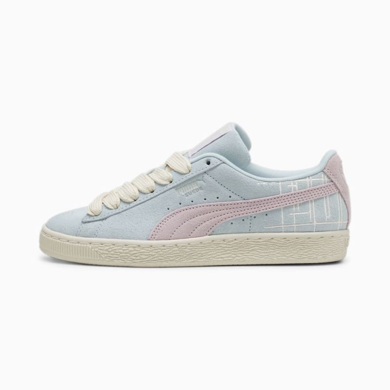 Puma | Men's Suede Brand Love II Sneakers - Turquoise Surf-Grape Mist