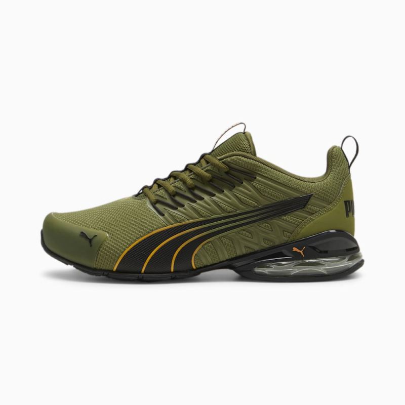 Puma | Men's Voltaic Evo Running Shoe - Olive Green-Black-Clementine