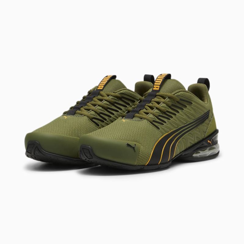 Puma | Men's Voltaic Evo Running Shoe - Olive Green-Black-Clementine