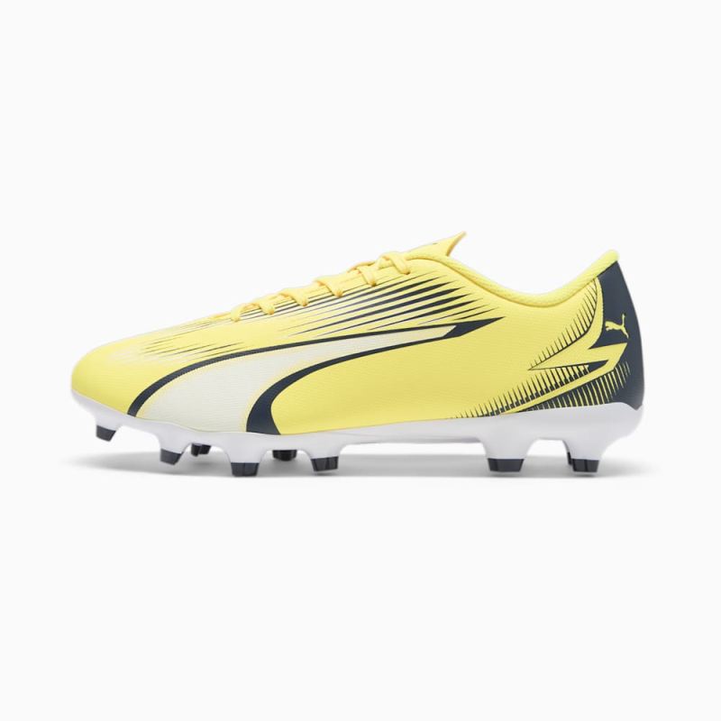 Puma | Men's ULTRA PLAY FG/AG Soccer Cleats - Yellow Blaze-Navy-White