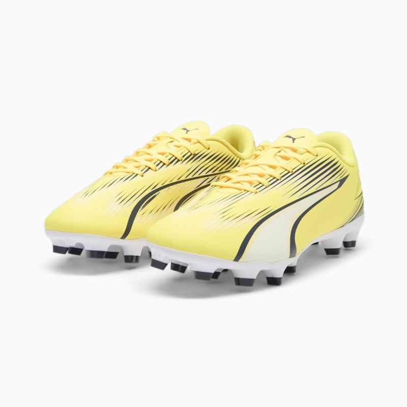 Puma | Men's ULTRA PLAY FG/AG Soccer Cleats - Yellow Blaze-Navy-White