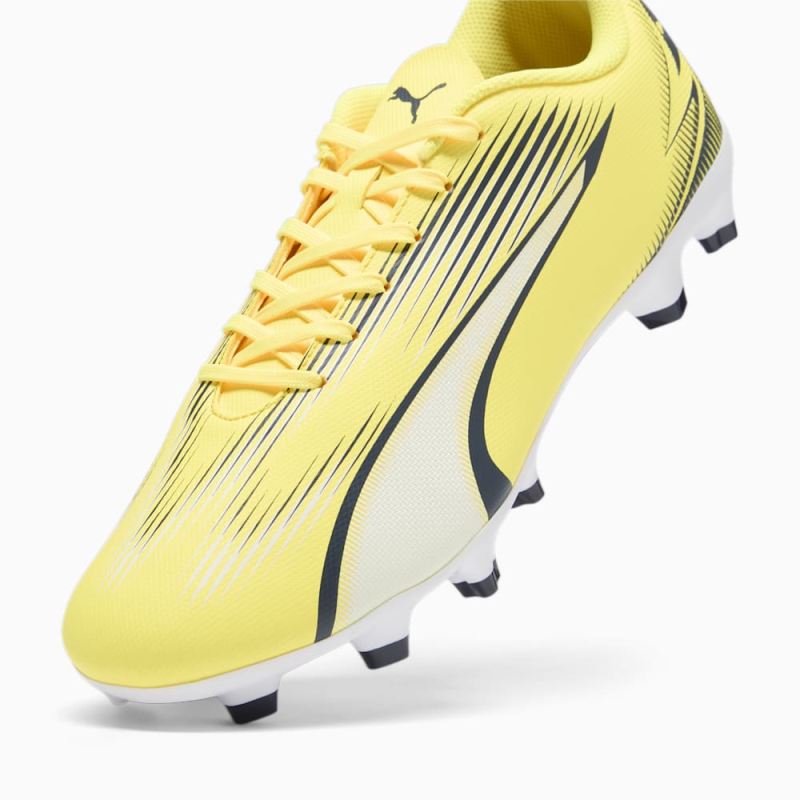 Puma | Men's ULTRA PLAY FG/AG Soccer Cleats - Yellow Blaze-Navy-White