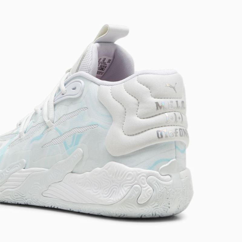 Puma | Men's x LAMELO BALL MB.03 Iridescent Basketball Shoes - White-Dewdrop