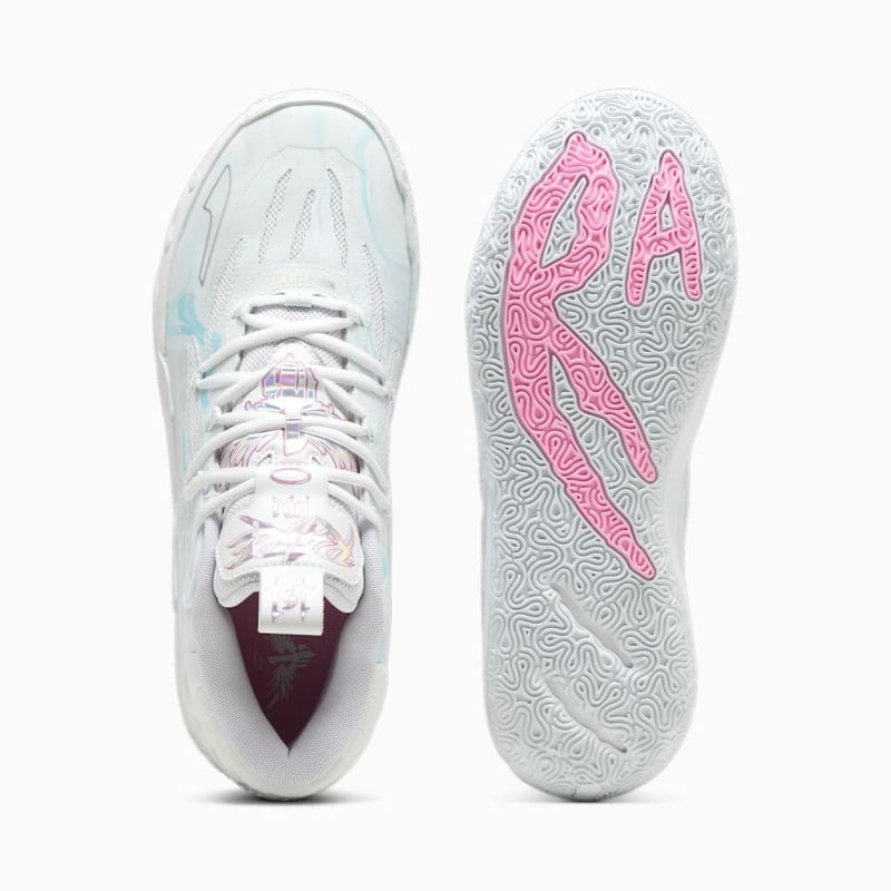 Puma | Men's x LAMELO BALL MB.03 Iridescent Basketball Shoes - White-Dewdrop