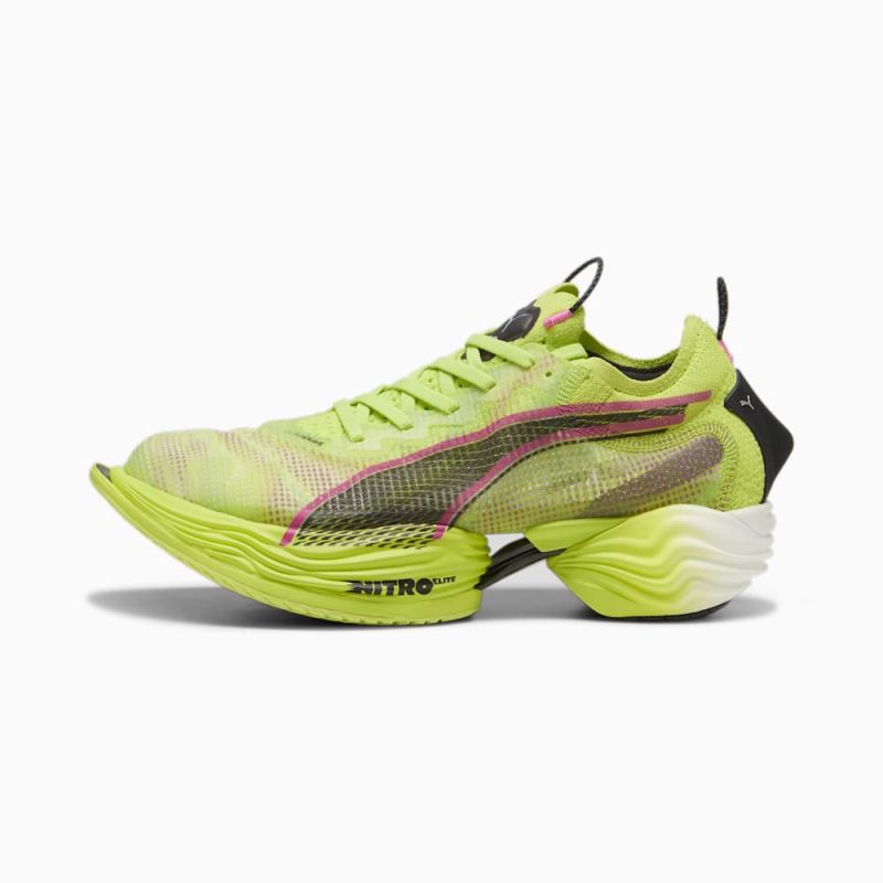 Puma | Men's FAST-R NITRO Elite 2 Running Shoes - Lime Pow-Black-Poison Pink