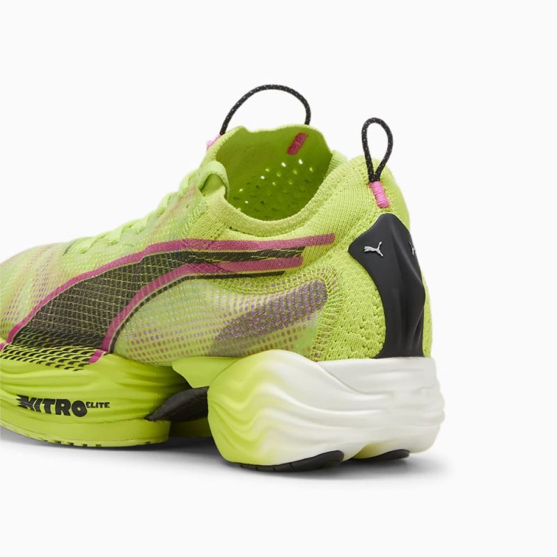 Puma | Men's FAST-R NITRO Elite 2 Running Shoes - Lime Pow-Black-Poison Pink