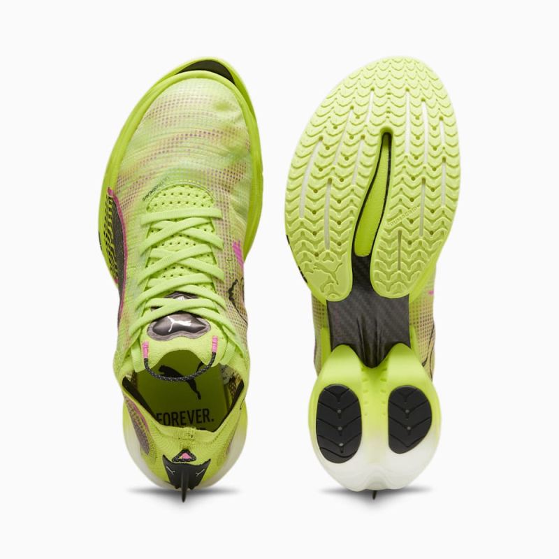 Puma | Men's FAST-R NITRO Elite 2 Running Shoes - Lime Pow-Black-Poison Pink