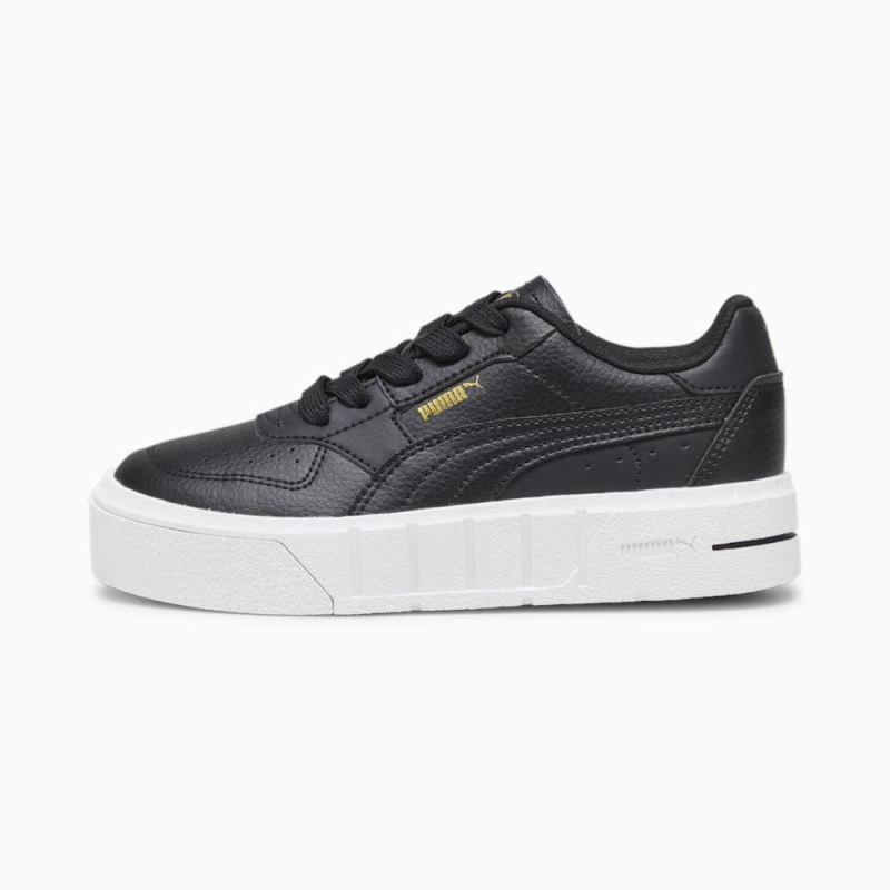 Puma | Girls Puma | Girls Cali Court Little Kids Leather Sneakers - Black-White