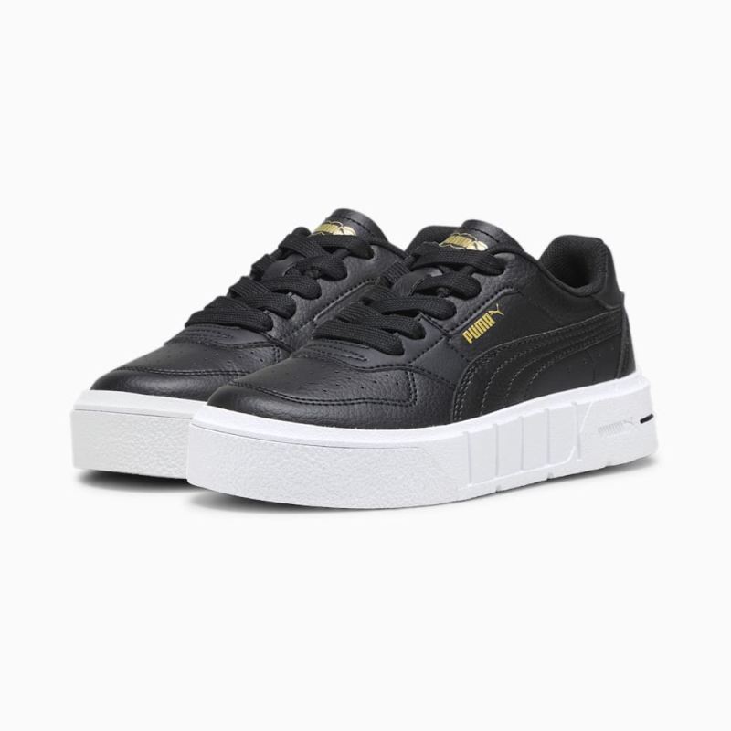 Puma | Girls Puma | Girls Cali Court Little Kids Leather Sneakers - Black-White