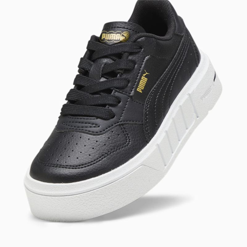 Puma | Girls Puma | Girls Cali Court Little Kids Leather Sneakers - Black-White