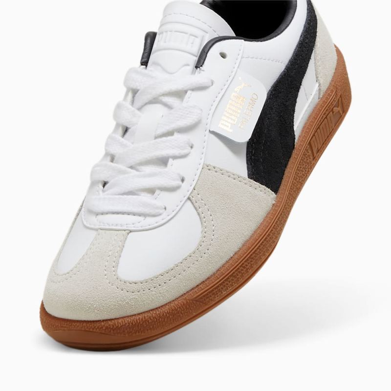 Puma | Boys Palermo Leather Big Kids Sneakers - White-Vapor Gray-Gum