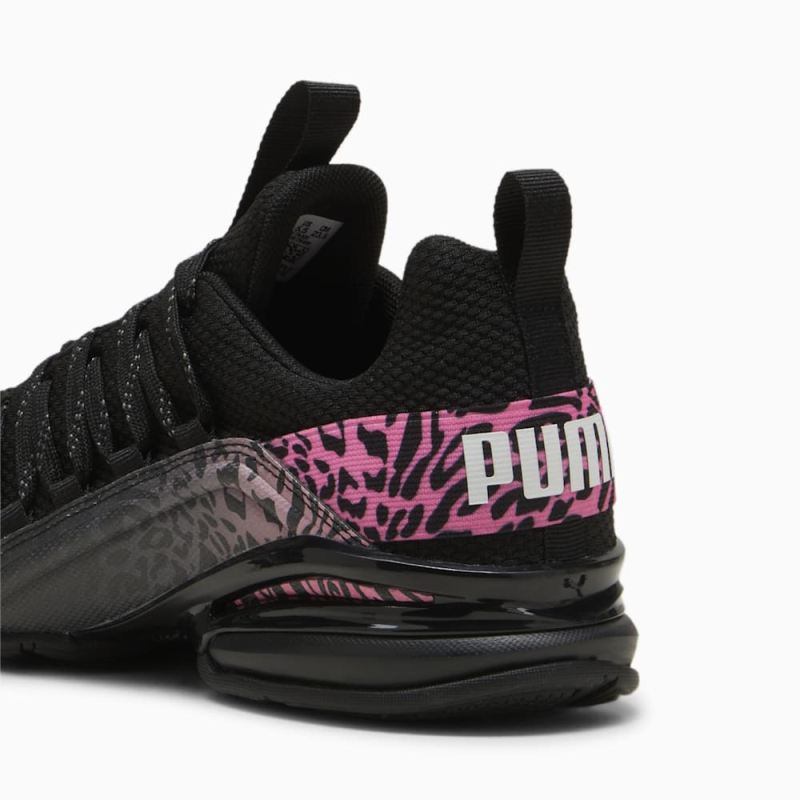 Puma | Women's Axelion Feline Fine Running Shoe - Black-Fast Pink